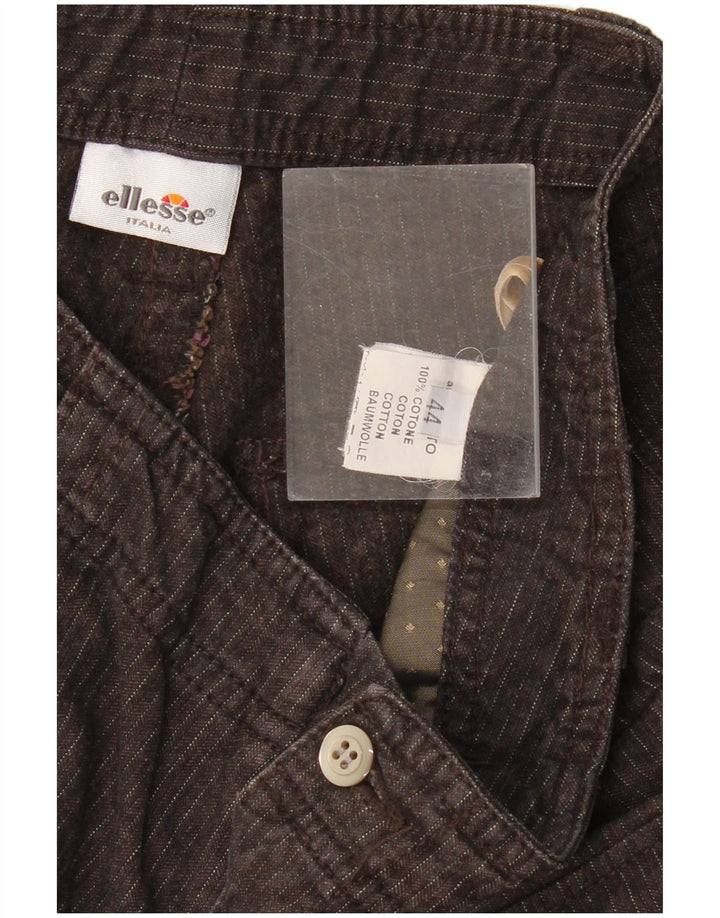 ELLESSE Γυναικείο ίσιο παντελόνι Cargo IT 44 Medium W32 L28 Grey Pinstripe