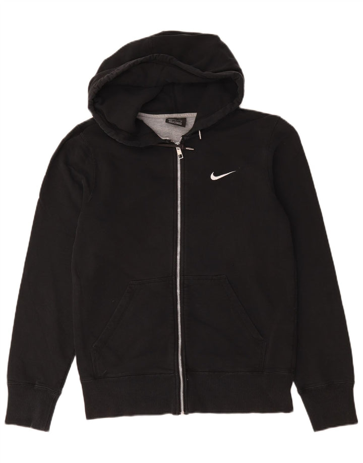Ανδρικό πουλόβερ Nike με φερμουάρ, μικρό μαύρο βαμβακερό