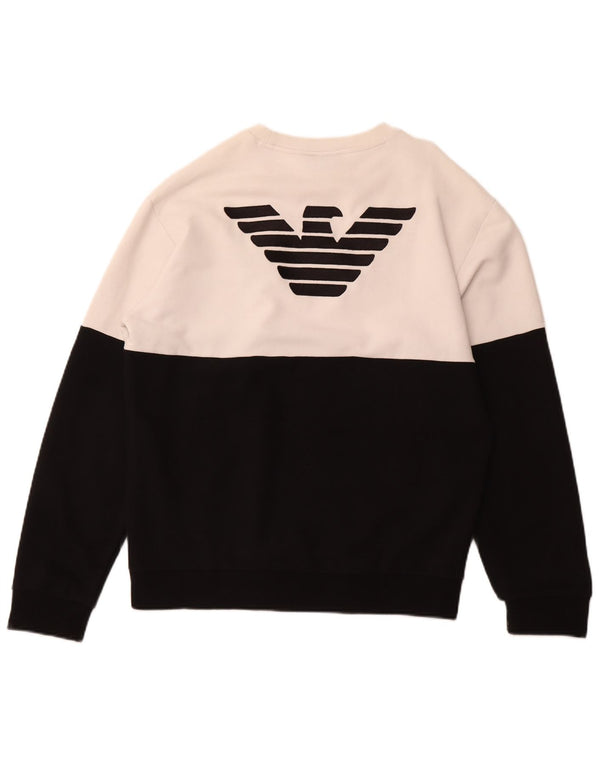 EMPORIO ARMANI Γυναικείο γραφικό φούτερ Jumper UK 18 XL Black Colourblock