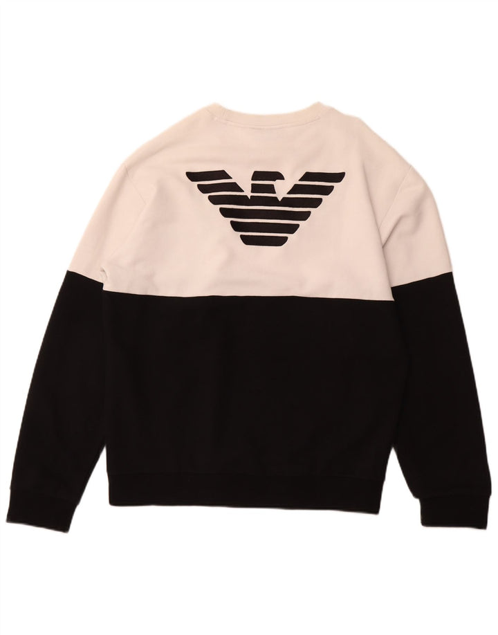 EMPORIO ARMANI Γυναικείο γραφικό φούτερ Jumper UK 18 XL Black Colourblock