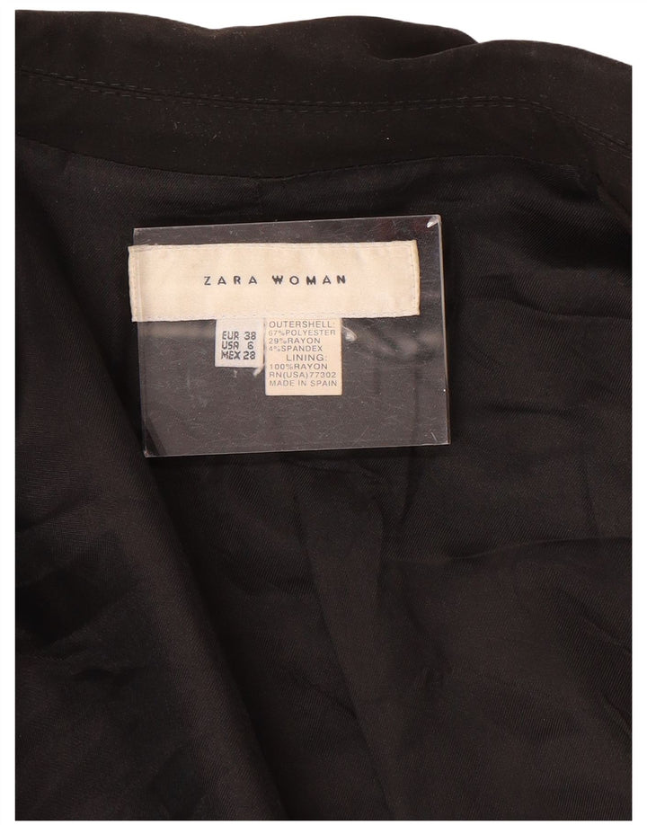Zara Γυναικείο Μπουφάν σακάκι με 1 κουμπί EU 38 Small Black Polyester