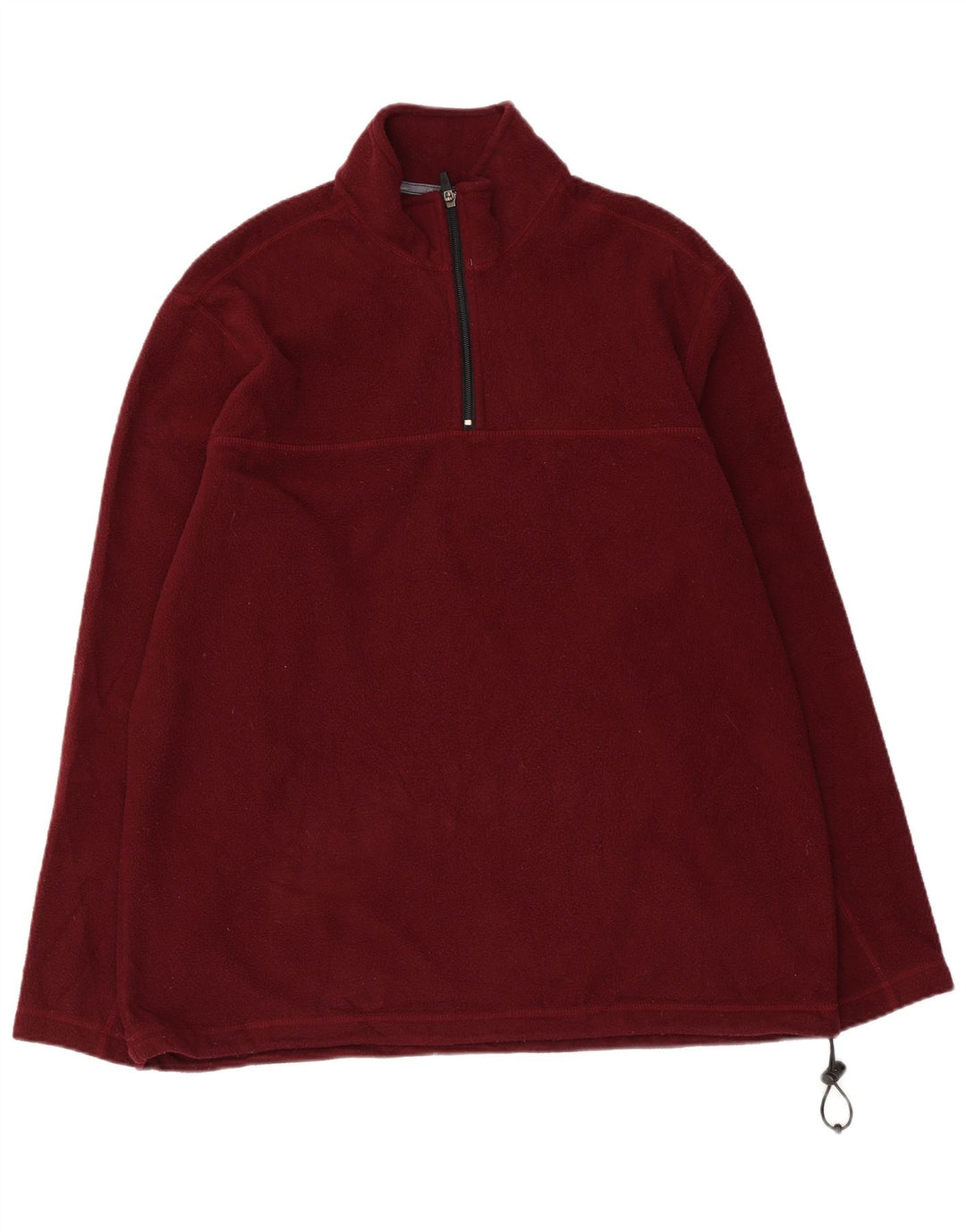 Eddie Bauer Ανδρικό φερμουάρ με λαιμόκοψη Fleece Jumper Large Maroon Πολυεστέρας