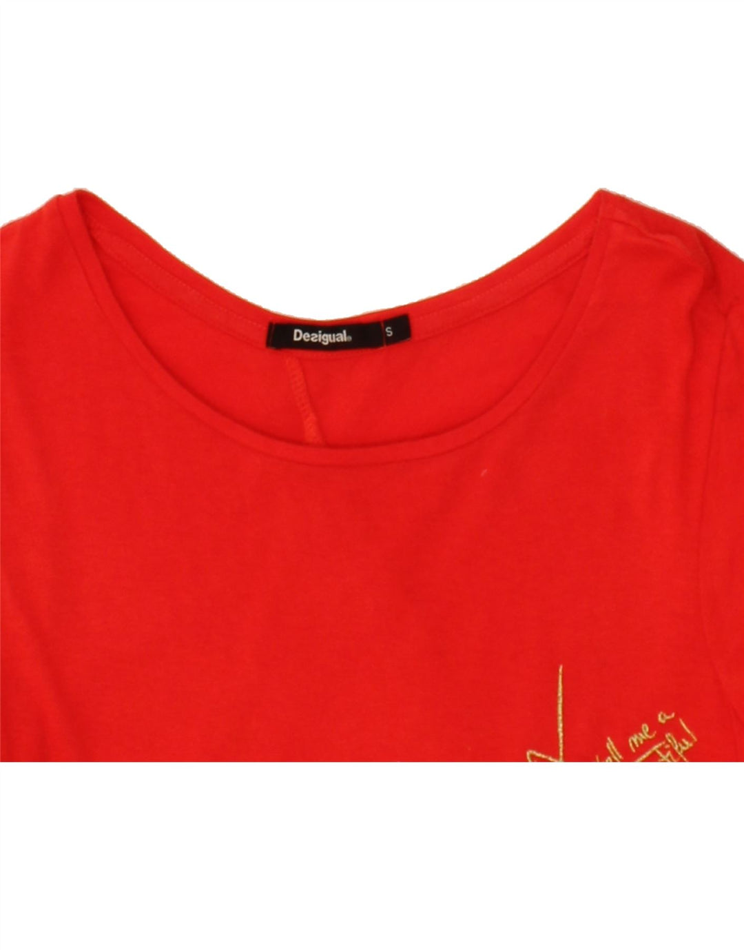 DESIGUAL Womens Blouse Top UK 10 Small Red Vintage Desigual and Second-Hand Desigual from Messina Hembry 