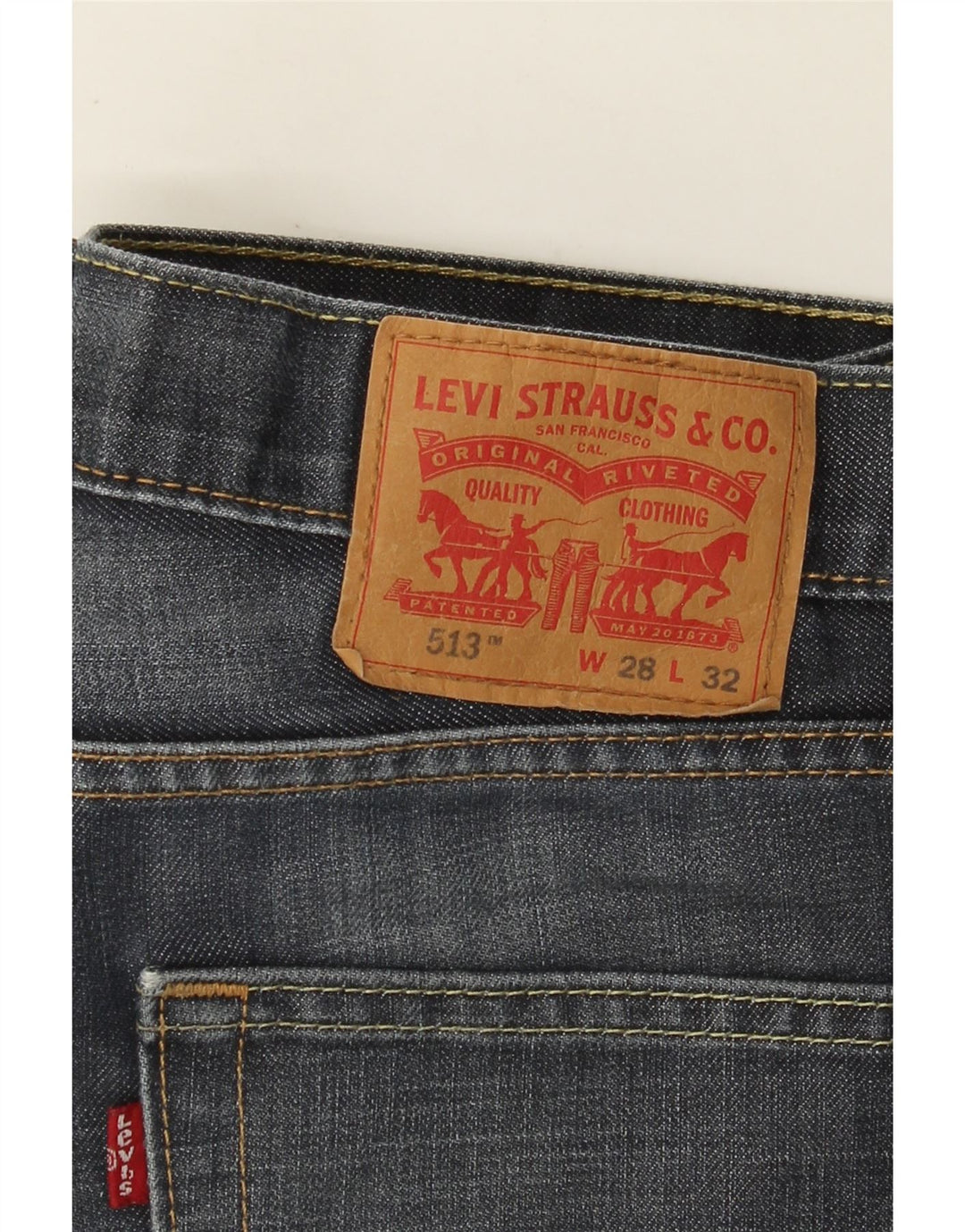 Levi's Mens 513 Slim Straight Jeans W28 L32 Μπλε Βαμβακερό