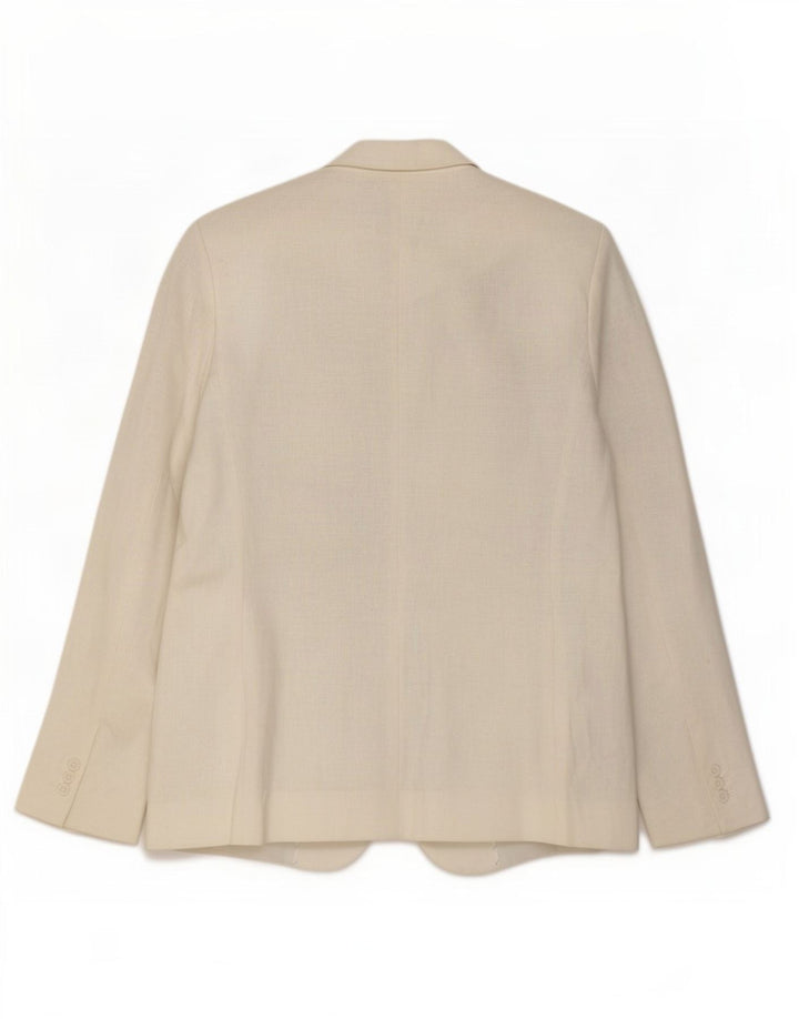 Marks & Spencer Γυναικείο Μπουφάν Blazer UK 14 Large White με 1 κουμπί