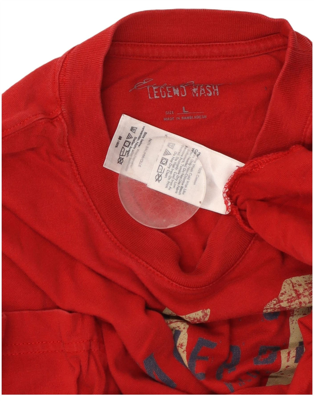 EDDIE BAUER Ανδρικό γραφικό T-Shirt Top μεγάλο κόκκινο βαμβακερό