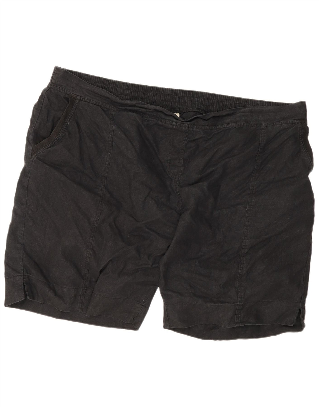 Ανδρικό σορτς Chino Marks & Spencer W52 5XL Μαύρο λινό
