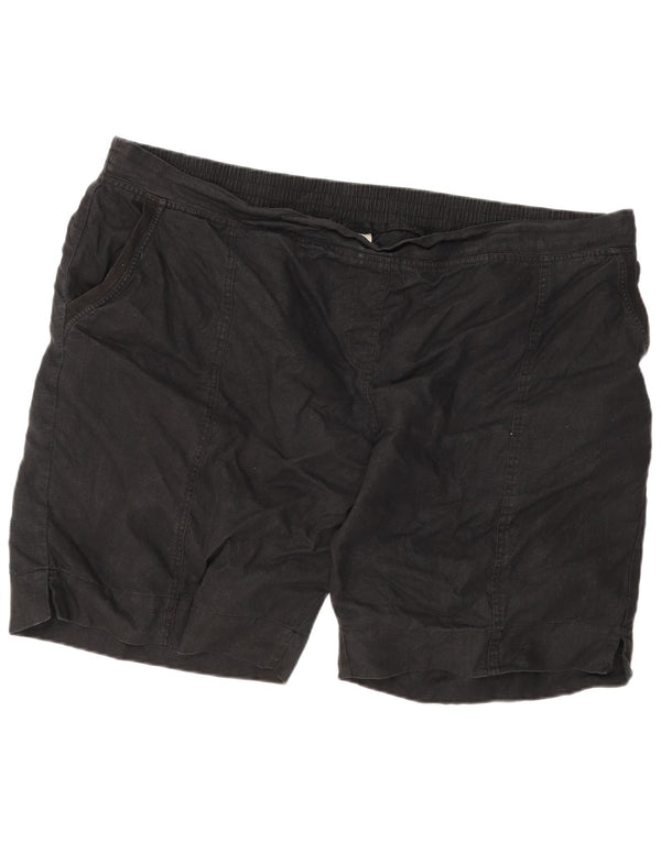 Ανδρικό σορτς Chino Marks & Spencer W52 5XL Μαύρο λινό