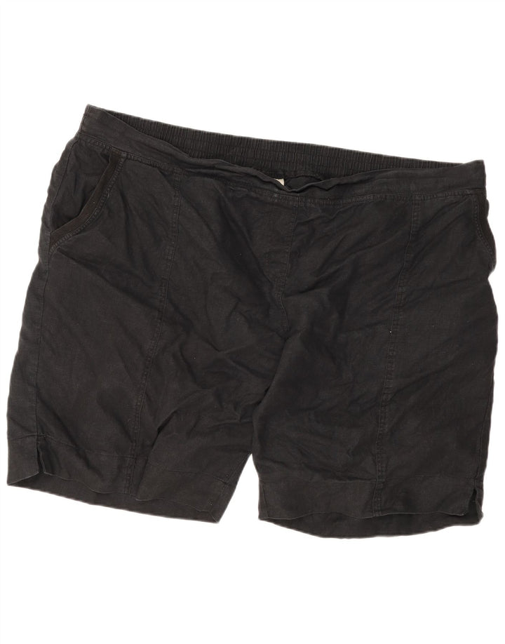 Ανδρικό σορτς Chino Marks & Spencer W52 5XL Μαύρο λινό