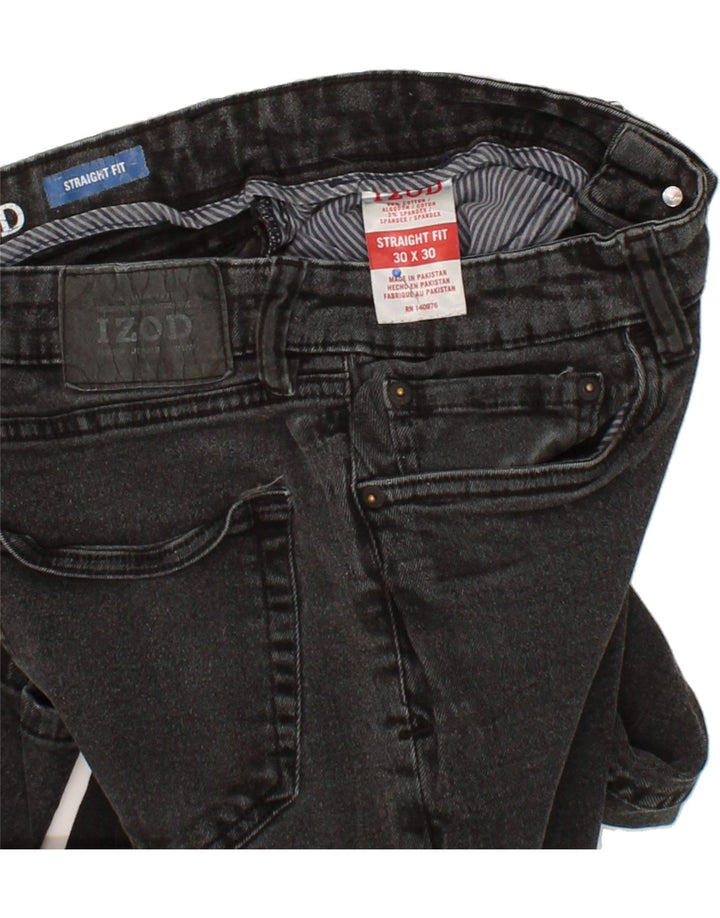 IZOD Womens Straight Jeans W30 L30 Grey Cotton Vintage Izod and Second-Hand Izod from Messina Hembry 