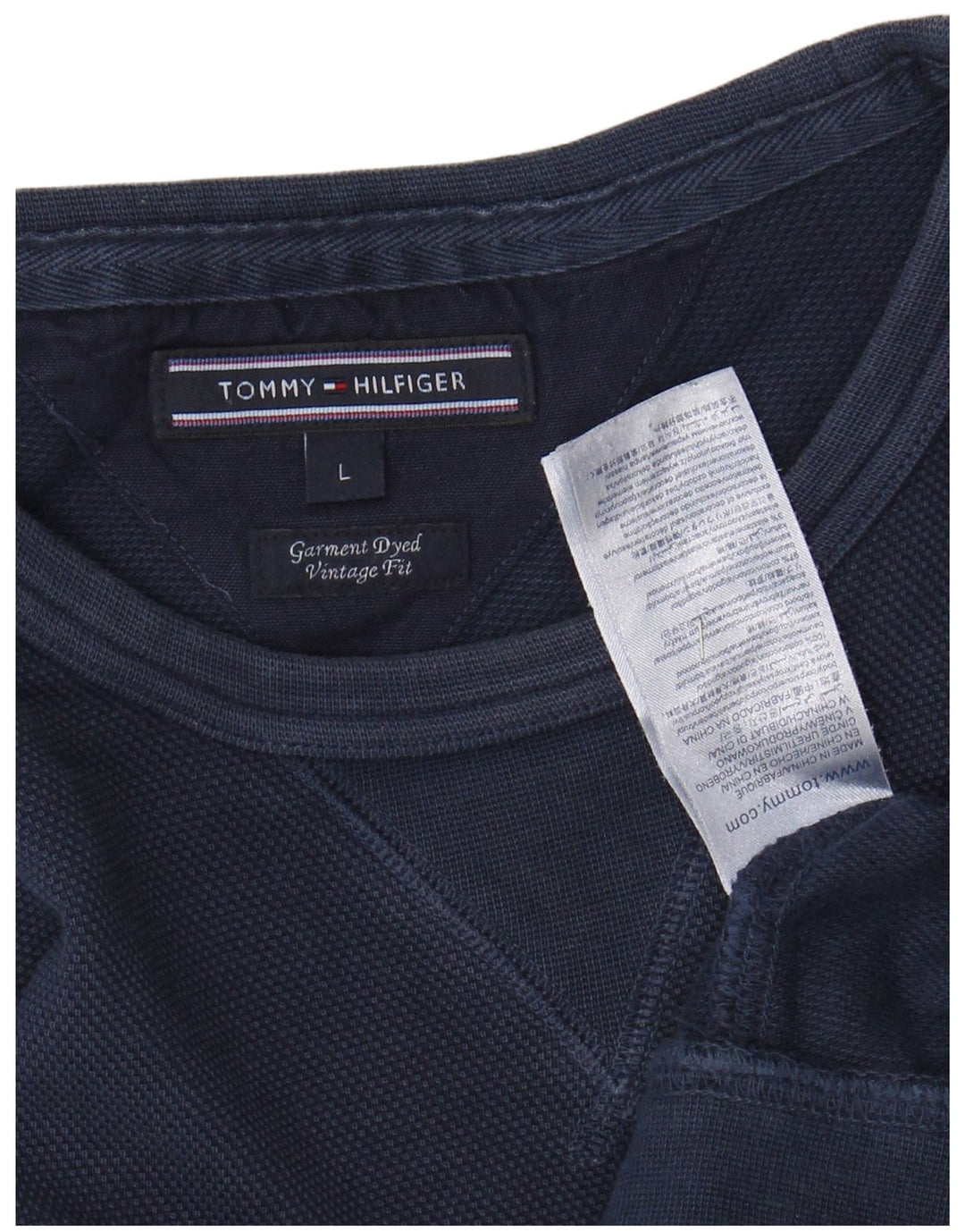 TOMMY HILFIGER Ανδρική φούτερ Vintage Fit Jumper Μεγάλο Navy Βαμβακερό