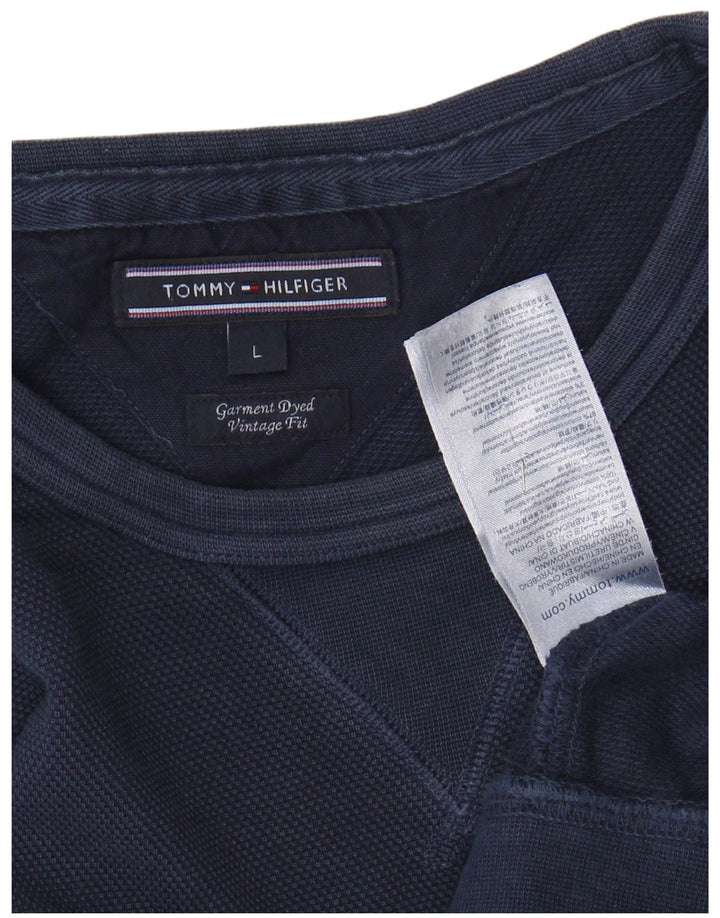 TOMMY HILFIGER Ανδρική φούτερ Vintage Fit Jumper Μεγάλο Navy Βαμβακερό