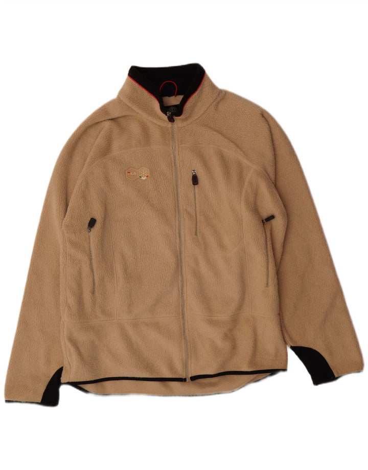 FILA Ανδρικό Fleece Jacket UK 44 2XL Beige Polyester