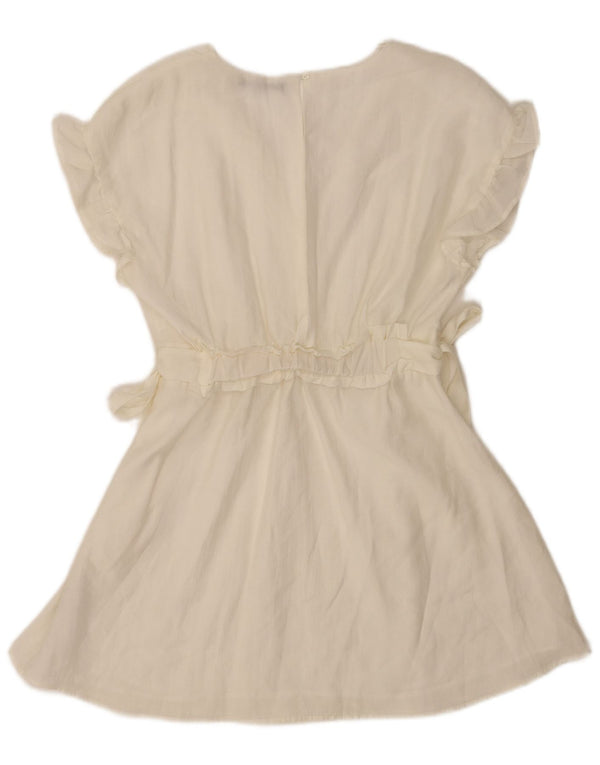 Zara Γυναικείο φόρεμα A-Line UK 12 Medium Off White Lyocell