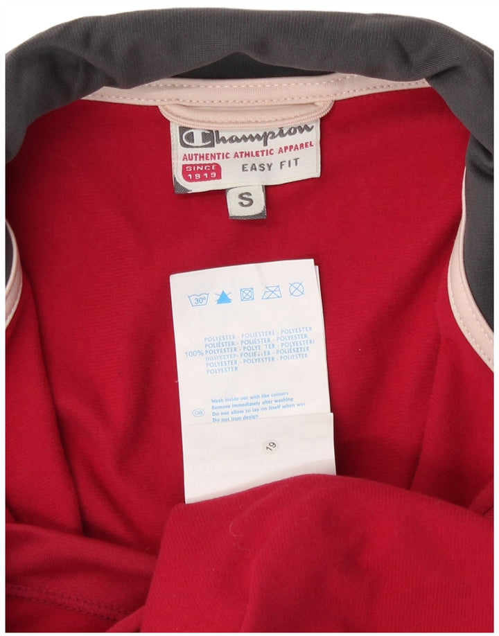 Champion Womens Easy Fit Top Jacket UK 10 Small Red Polyester