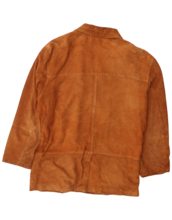 Ανδρικό Suede Jacket VINTAGE IT 50 Large Brown Δερμάτινο