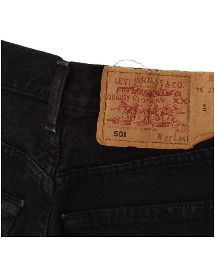 Levi's Womens 501 Straight Jeans W27 L30 Μαύρο