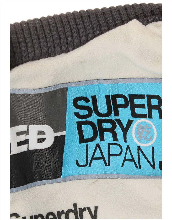 Superdry Γυναικείο Windattacker Hooded Windbreaker Jacket UK 18 XL Grey Nylon
