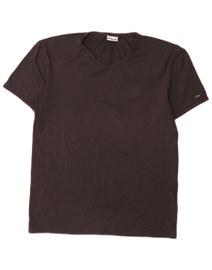 Ανδρικό T-Shirt Fila Top Μεσαίο Μαύρο