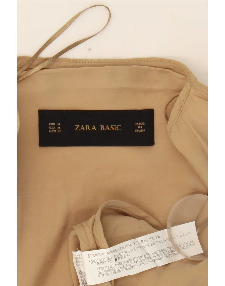 Zara Γυναικείο Open Waterfall Jacket UK 14 Medium Beige Modal