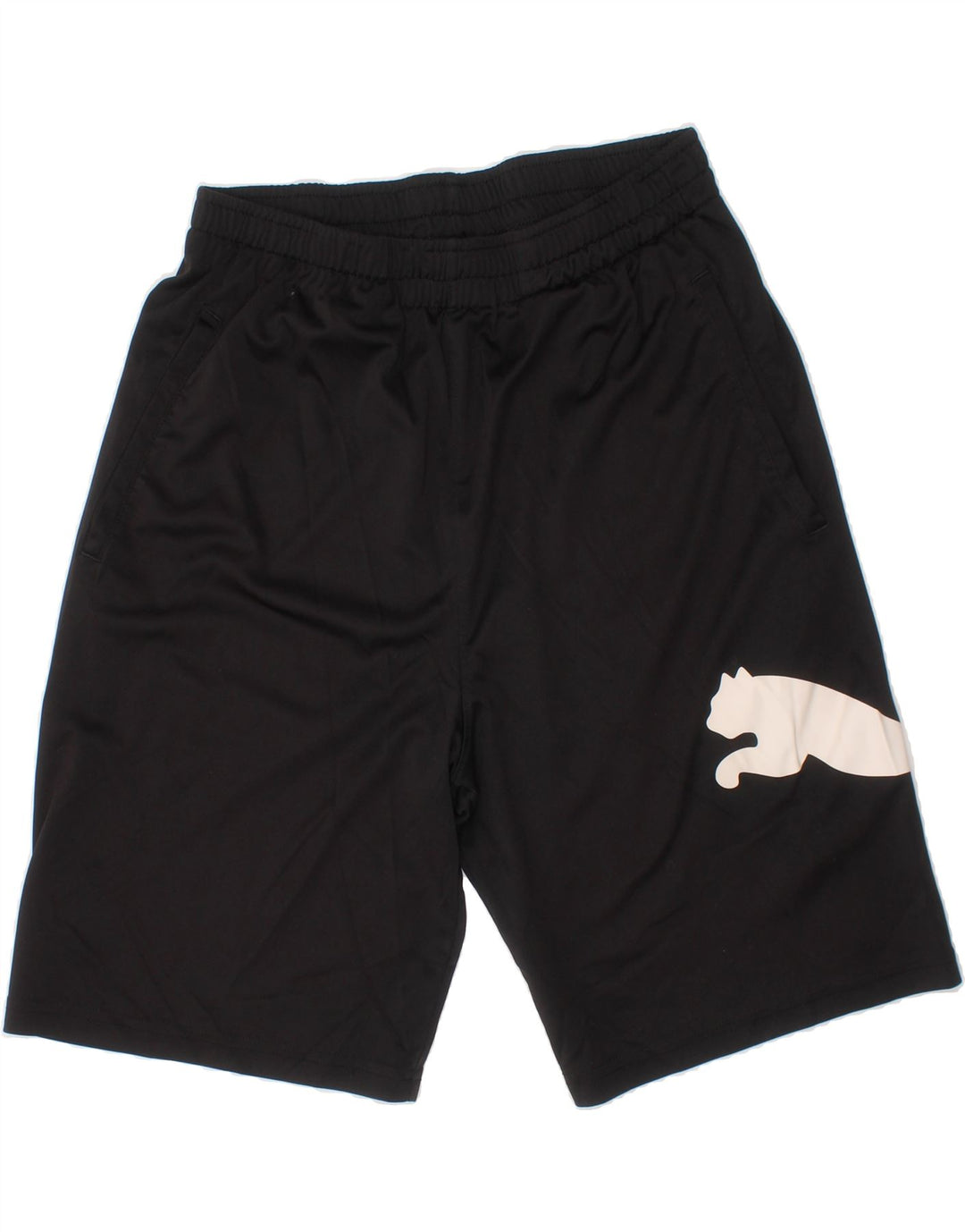 PUMA Boys Graphic Sport Shorts 14-15 Years XL Black Polyester Vintage Puma and Second-Hand Puma from Messina Hembry 