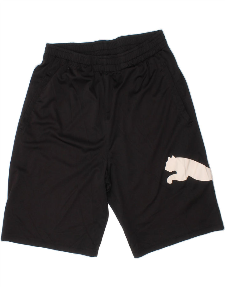PUMA Boys Graphic Sport Shorts 14-15 Years XL Black Polyester Vintage Puma and Second-Hand Puma from Messina Hembry 