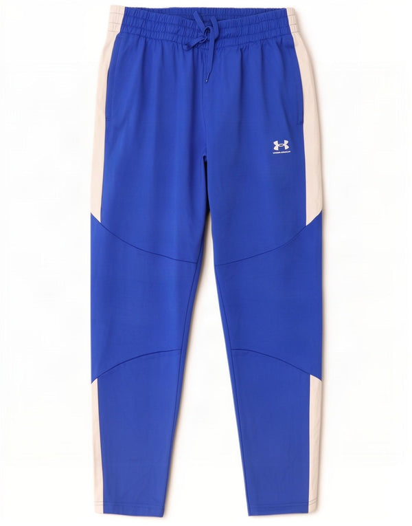 Under Armour Mens Tracksuit Trousers Large Blue Colourblock