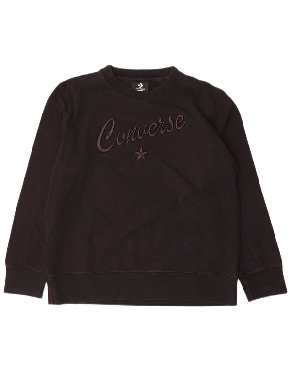 Γυναικείο Φούτερ Converse Graphic Jumper UK 16 Large μαύρο βαμβακερό