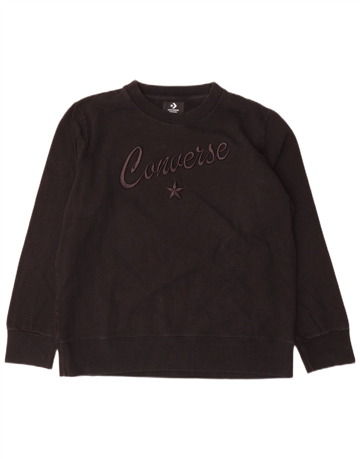 Γυναικείο Φούτερ Converse Graphic Jumper UK 16 Large μαύρο βαμβακερό