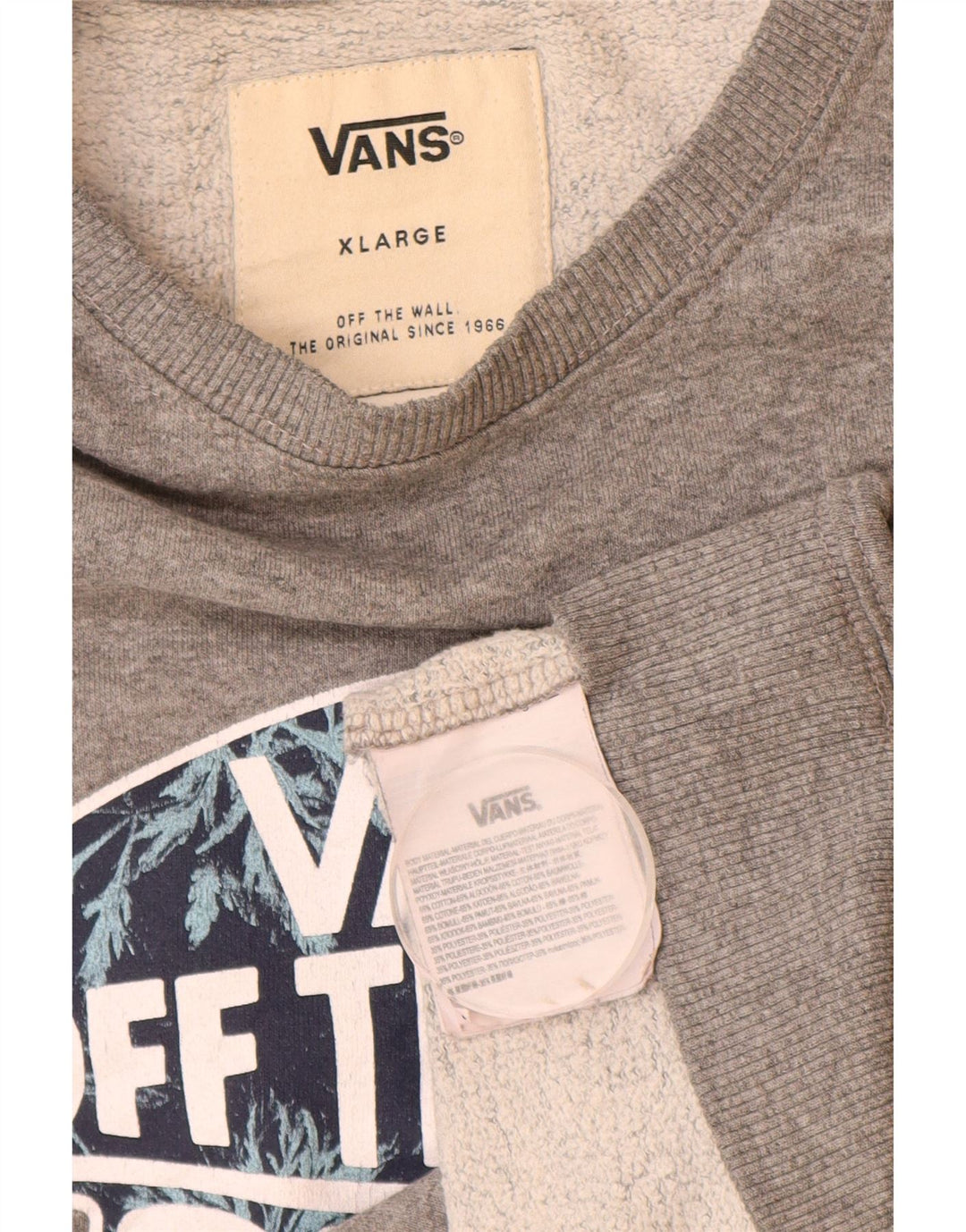 Ανδρικό γραφικό φούτερ Vans Jumper XL Γκρι βαμβακερό