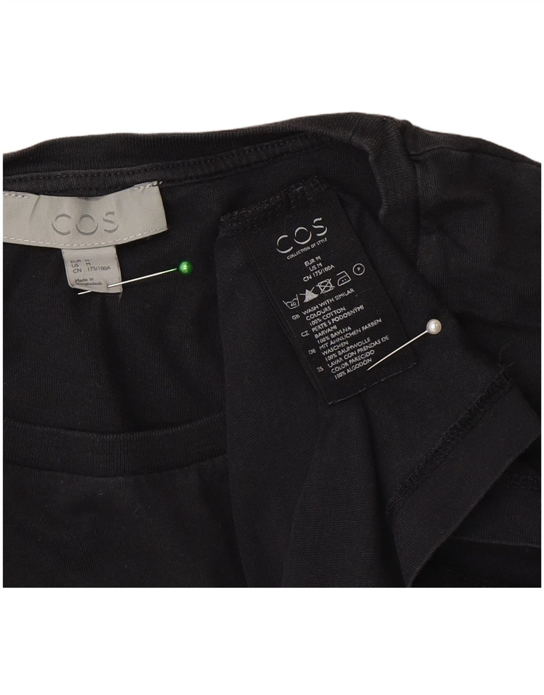 Ανδρικό T-Shirt Cos Top Μεσαίο μαύρο βαμβακερό