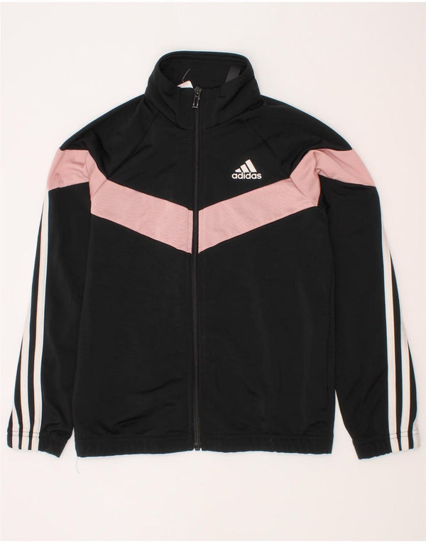 Κορίτσια αθλητική φόρμα Adidas Top Jacket 9-10 Years Black Colourblock Polyester