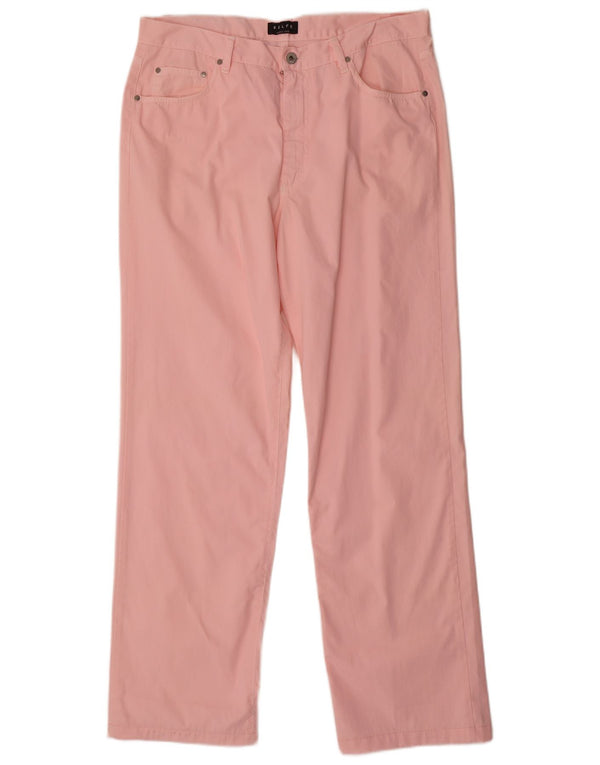 Γυναικείο ίσιο casual παντελόνι Belfe W36 L31 Ροζ βαμβακερό