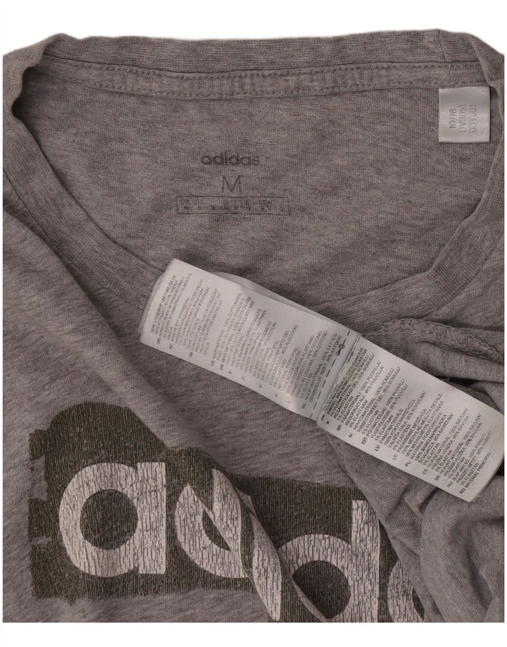 Ανδρικό γραφικό T-Shirt Adidas Top Μεσαίο γκρι βαμβακερό