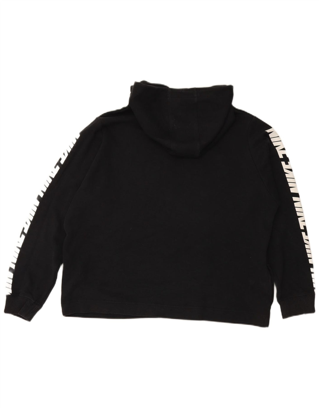 Γυναικείο γραφικό υπερμεγέθη κουκούλα NIKE UK 18 XL Μαύρο βαμβακερό