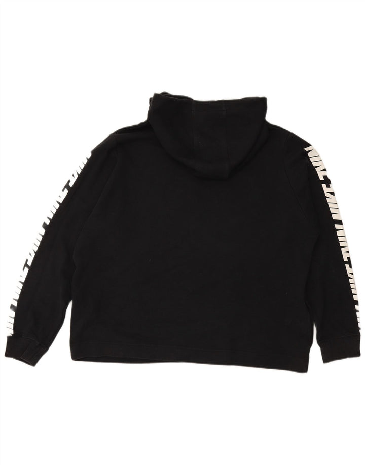 Γυναικείο γραφικό υπερμεγέθη κουκούλα NIKE UK 18 XL Μαύρο βαμβακερό