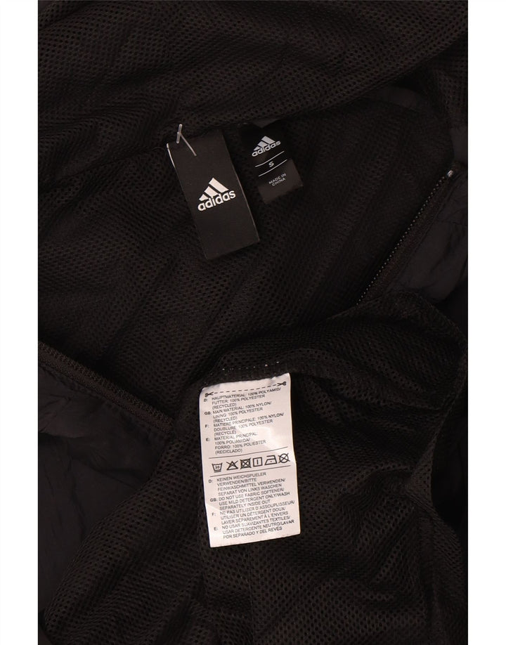 Adidas Γυναικείο μπουφάν βροχής με κουκούλα UK 10 Small Black Polyamide