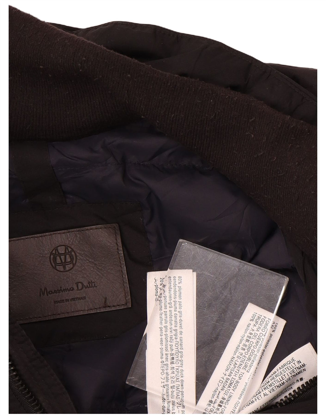 Massimo Dutti Ανδρικό παλτό UK 44 2XL Μαύρο Πολυεστέρας