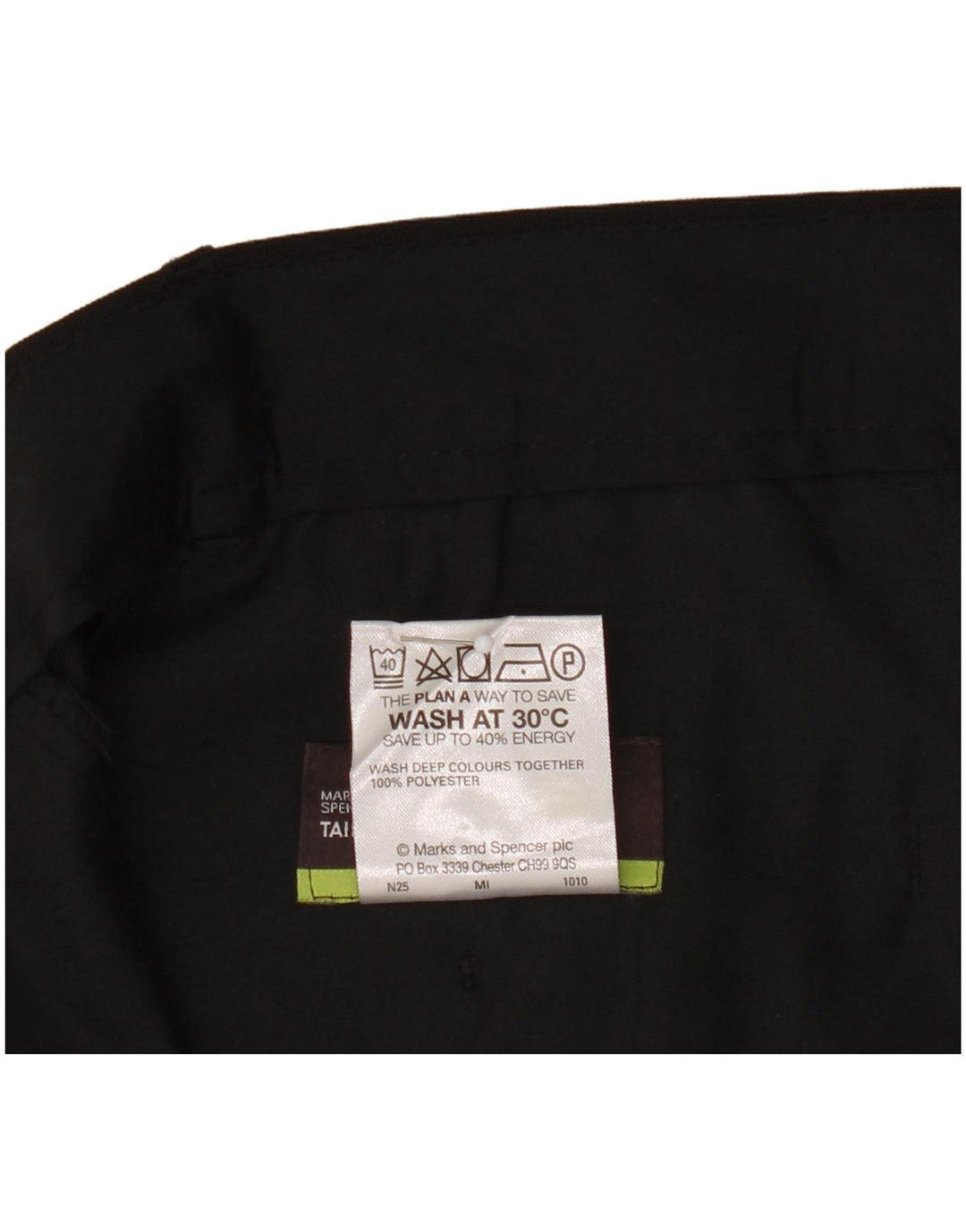 Marks & Spencer Ανδρικό ίσιο παντελόνι Chino W38 L31 Μαύρο πολυεστέρα