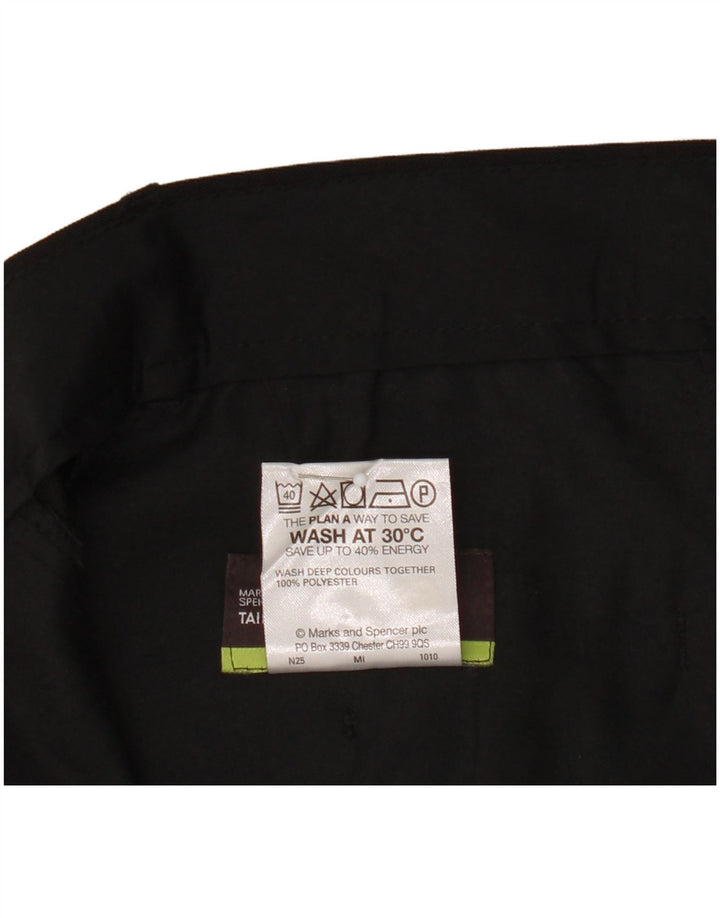 Marks & Spencer Ανδρικό ίσιο παντελόνι Chino W38 L31 Μαύρο πολυεστέρα