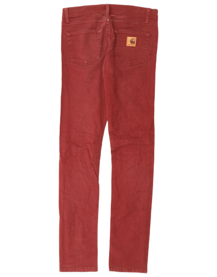 CARHARTT Γυναικείο Slim Casual Παντελόνι W30 L34 Βαμβακερό μπορντό