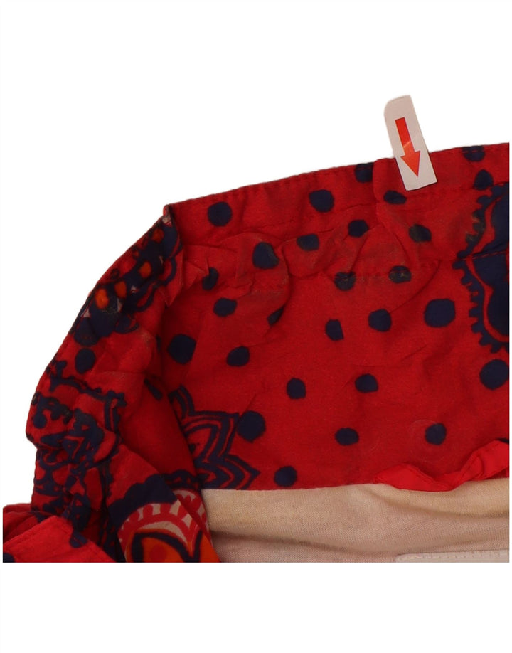 Etirel Γυναικείο Oversized Anorak Jacket UK 14 Medium Red Floral Polyester