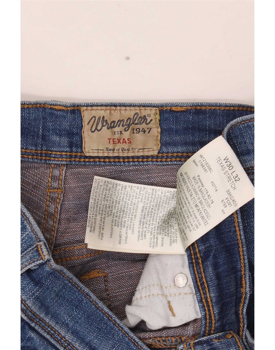 Ανδρικό τζιν ίσιο Wrangler Texas Stretch W30 L32 Μπλε βαμβακερό