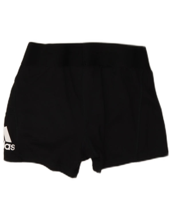 Γυναικείο γραφικό αθλητικό σορτς Adidas UK 12 μεσαίο μαύρο πολυεστέρα