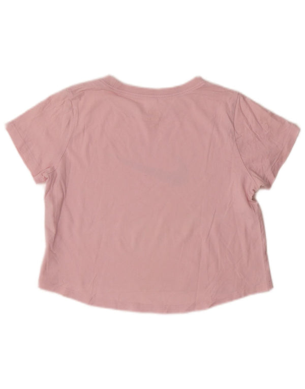 Nike Girls Crop Graphic T-Shirt Top 12-13 Years Large Pink