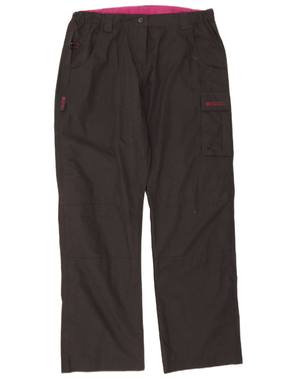 Mountain Warehouse Γυναικείο ίσιο παντελόνι Cargo UK 14 Large W32 L30 Μαύρο