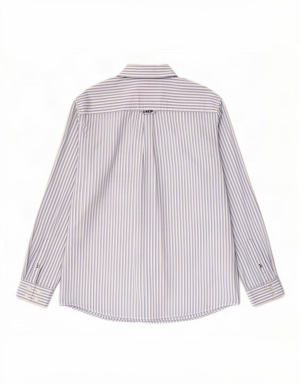 Crew Clothing Ανδρικό πουκάμισο Classic Fit Μεγάλο Μπλε Βαμβακερό ρίγες