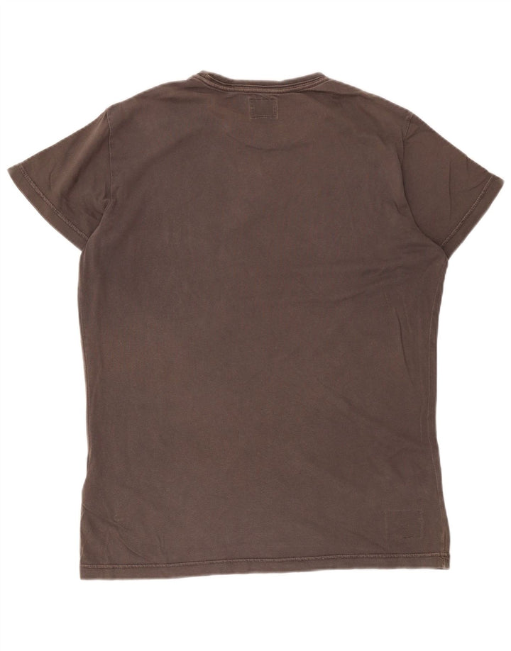 Ανδρικό γραφικό T-Shirt Diesel Top μεγάλο γκρι βαμβακερό