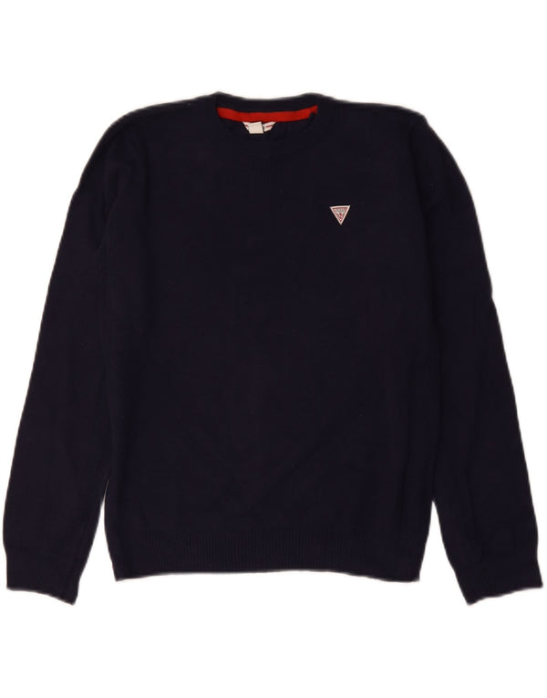 Πουλόβερ GUESS Boys Crew Neck Jumper 11-12 Years Navy Blue