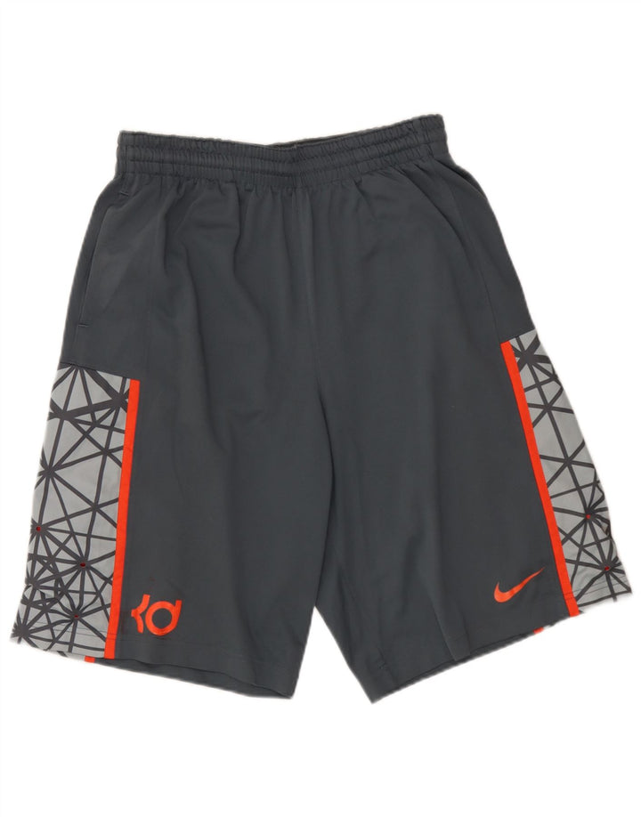 Γραφικό αθλητικό σορτς Nike ανδρικό Dri Fit με μεσαίο γκρι γεωμετρικό πολυεστέρα